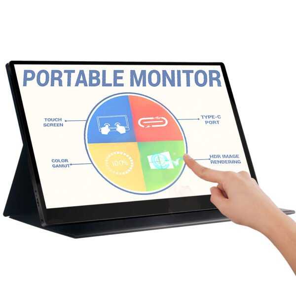 usb-c ips touch portable monitor type-c touch 15.6 inch portable wireless touchscreen monitor 4k - Image 2