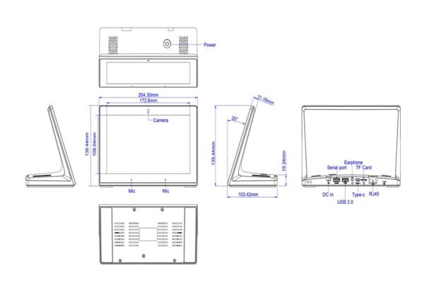 new deisng L Style RK3128 RK3288 Android 6.0 8.1 1280*800 8 inch capacitive touch screen tablet - Image 4